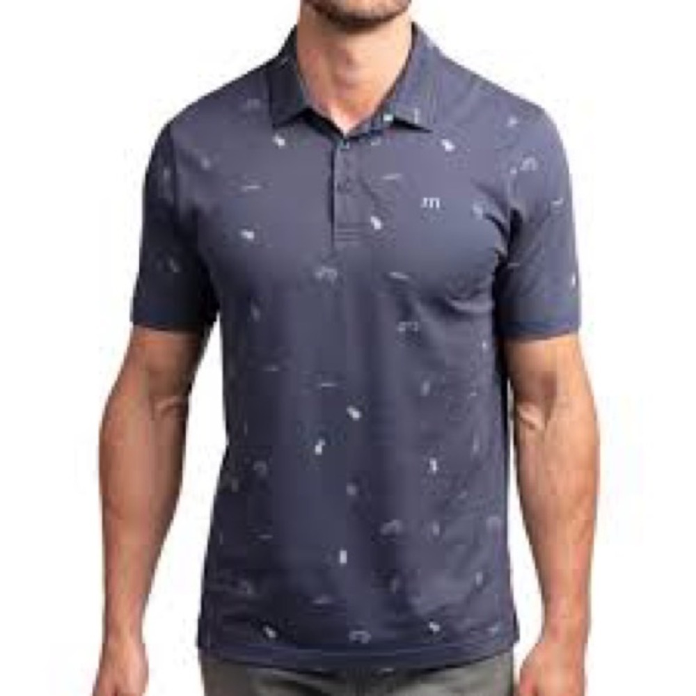 Travis Mathew Happy Thoughts Golf Polo Mens Size Large GUC